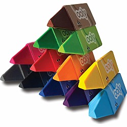 Happy Triangles Jumbo Crayons, Set of 12