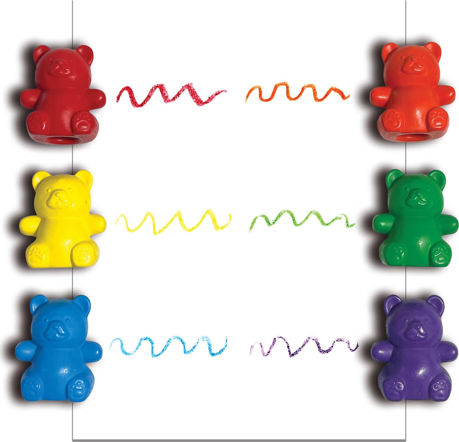 Cuddly Cubs Bear Finger Crayons - Set of 6 - OOLY