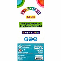 Color Burst Crayons - Set of 3