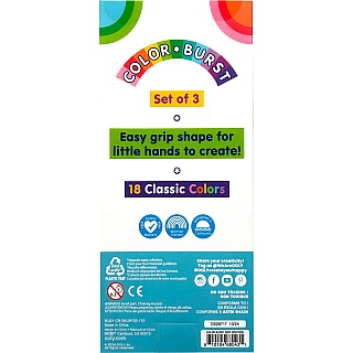 Color Burst Crayons - Set of 3