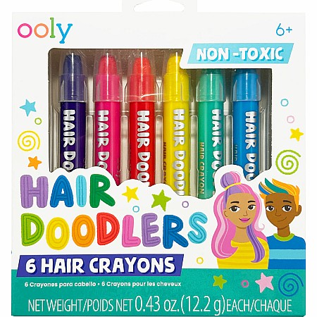 Hair Doodlers Hair Crayons - Set of 6