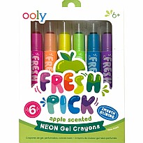 Fresh Pick Apple Scented Gel Crayons - Set of 6
