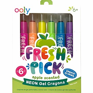 Fresh Pick Apple Scented Gel Crayons - Set of 6