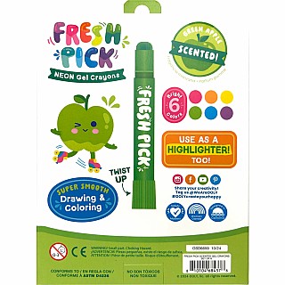 Fresh Pick Apple Scented Gel Crayons - Set of 6