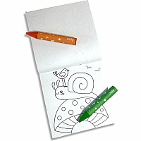 Carry Along! Coloring Book and Crayon Set - Garden Pals - Set of 9 Crayons