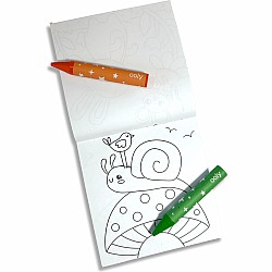 Carry Along! Coloring Book and Crayon Set - Garden Pals - Set of 9 Crayons
