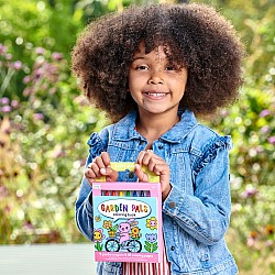 Carry Along! Coloring Book and Crayon Set - Garden Pals - Set of 9 Crayons