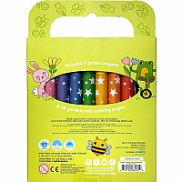 Carry Along! Coloring Book and Crayon Set - Garden Pals - Set of 9 Crayons