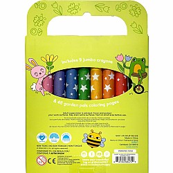 Carry Along! Coloring Book and Crayon Set - Garden Pals - Set of 9 Crayons