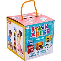 Stackables Nested Cardboard Toys and Cars Set - Busy City