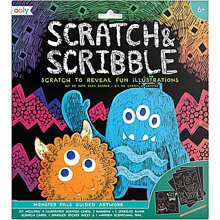 Monster Pals Scratch And Scribble Scratch Art Kit