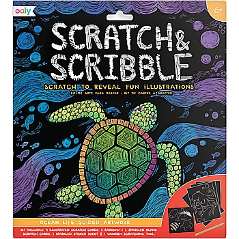 Ocean Life Scratch And Scribble Scratch Art Kit