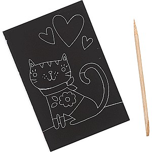 Cutie Cats Scratch And Scribble Mini Scratch Art Kit