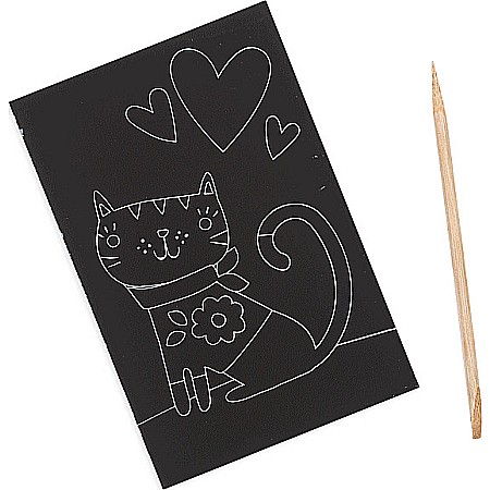 Cutie Cats Scratch And Scribble Mini Scratch Art Kit