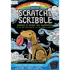 Playful Pups Scratch And Scribble Mini Scratch Art Kit