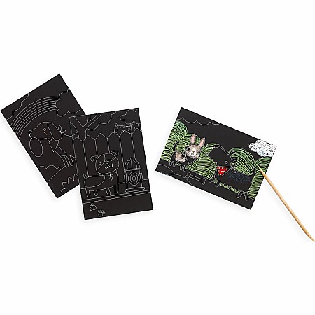 Playful Pups Scratch And Scribble Mini Scratch Art Kit