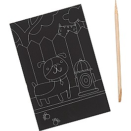 Playful Pups Scratch And Scribble Mini Scratch Art Kit