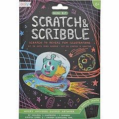 Mini Scratch & Scribble Art Kit: Wacky Universe - 7 PC Set