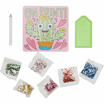 Razzle Dazzle D.I.Y. Mini Gem Art Kit, Cheery Cactus