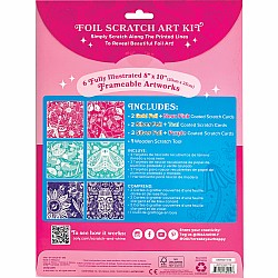 Scratch and Shine Foil Scratch Art Kits, Glorious Garden