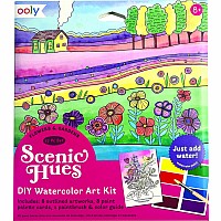 Scenic Hues D.I.Y. Watercolor Art Kit - Flowers & Gardens (17 PC Set)