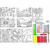 Scenic Hues D.I.Y. Watercolor Art Kit - Desert Getaway (17 PC Set)