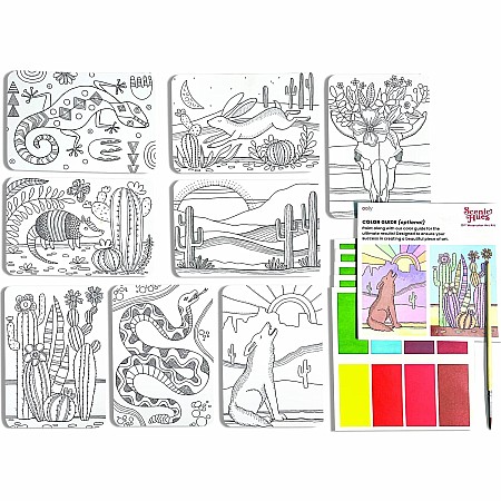Scenic Hues D.I.Y. Watercolor Art Kit - Desert Getaway (17 PC Set)