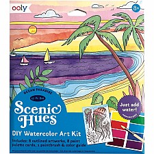 Scenic Hues D.I.Y. Watercolor Art Kit - Ocean Paradise (17 PC Set)