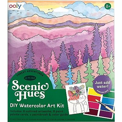 Scenic Hues D.I.Y. Watercolor Art Kit - Forest Adventure (17 PC Set)