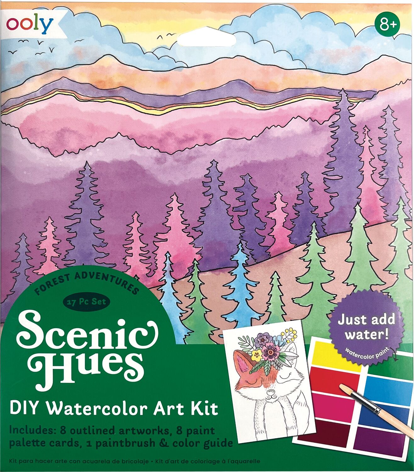 Ooly scenic Hues DIY Watercolor Art Kit - Forest Adventure