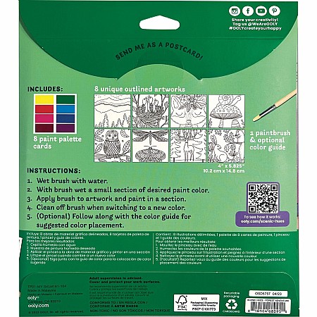 Scenic Hues D.I.Y. Watercolor Art Kit - Forest Adventure (17 PC Set)