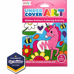 Undercover Art Hidden Pattern Coloring Activity Art Cards - Unicorn Friends