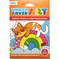 Undercover Art Hidden Pattern Coloring Activity Art Cards - Smitten Kittens