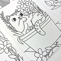 Undercover Art Hidden Pattern Coloring Activity Art Cards - Smitten Kittens