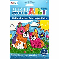 Undercover Art Hidden Pattern Coloring Activity Art Cards - Dog Days