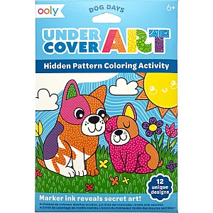 Undercover Art Hidden Pattern Coloring Activity Art Cards - Dog Days