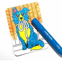 Undercover Art Hidden Pattern Coloring Activity Art Cards - Dog Days