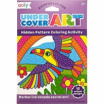 Undercover Art Hidden Pattern Coloring Activity Art Cards - Rainforest Fun