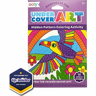 Undercover Art Hidden Pattern Coloring Activity Art Cards - Rainforest Fun