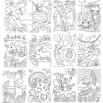 Undercover Art Hidden Pattern Coloring Activity Art Cards - Rainforest Fun