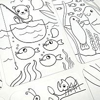 Undercover Art Hidden Pattern Coloring Activity Art Cards - Rainforest Fun