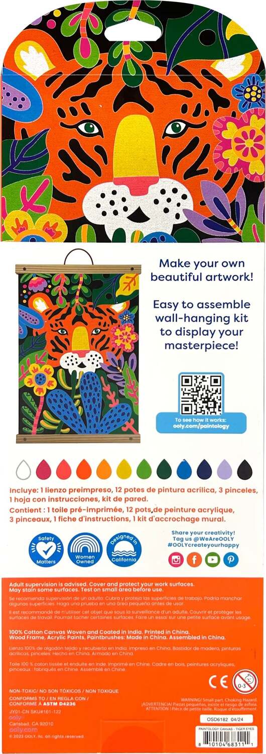 Paintology Paint-By-Number Canvas Kit - Tiger Eyes