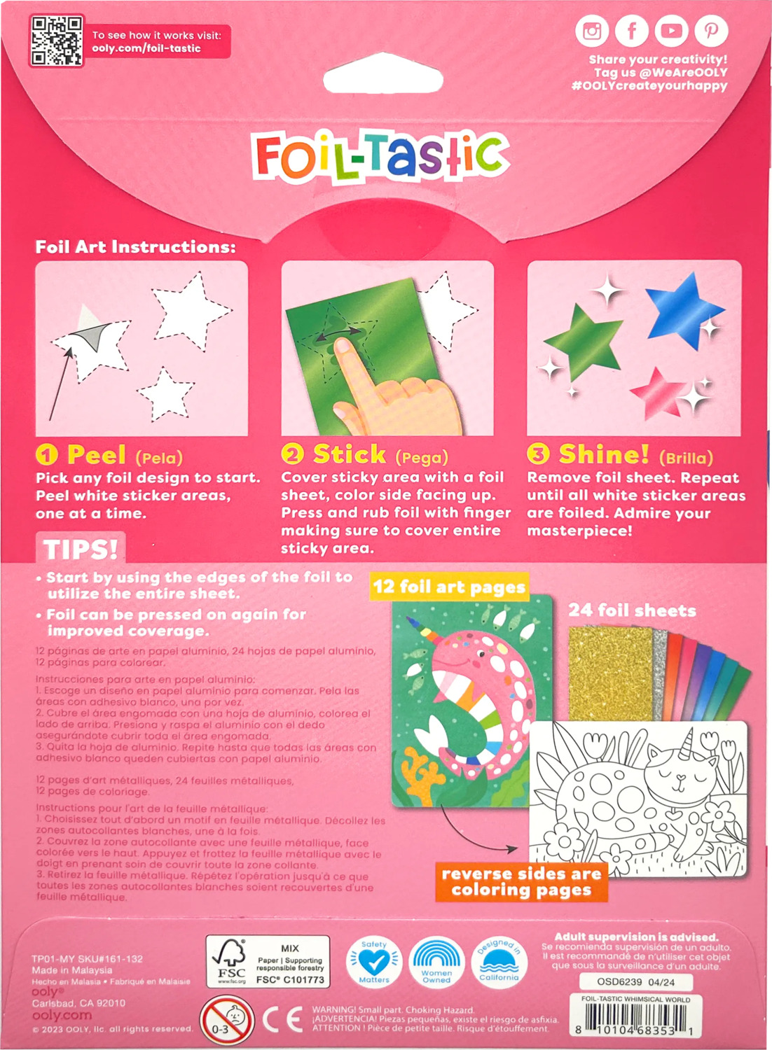 Foil-tastic Foil Art & Coloring Set - Whimsical World