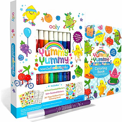 Yummy Yummy Scented Coloring Kit - Markers Stickers Coloring Book