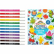 Yummy Yummy Scented Coloring Kit - Markers Stickers Coloring Book