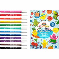 Yummy Yummy Scented Coloring Kit - Markers Stickers Coloring Book