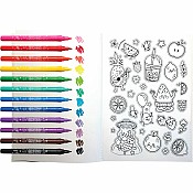 Yummy Yummy Scented Coloring Kit - Markers Stickers Coloring Book