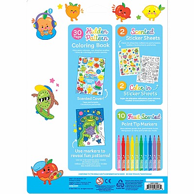 Yummy Yummy Scented Coloring Kit - Markers Stickers Coloring Book