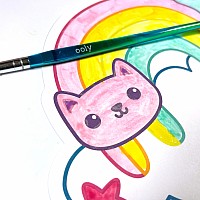 Playful Painters Easy Watercolor Painting Kit - Rainbow Cuties