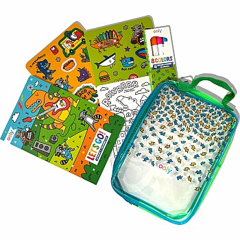 Let's Go! Activity and Coloring Kit, Robo Dinos